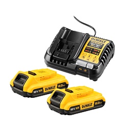 Sada nabíječka XR + 2x18V baterie 2.0Ah DeWALT, DCB1104D2-QW