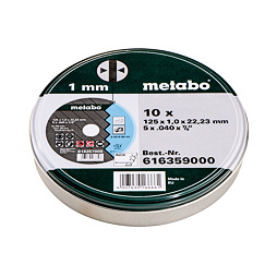 Sada řezných kotoučů Metabo Promotion 125mm x 1,0 x 22,23 Inox, 10 ks (616359000)