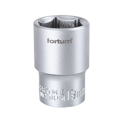 Hlavice nástrčná Fortum 1/2", 19mm, L 38mm (4700419)