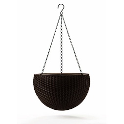 Květináč Keter Hanging Sphere whiskey hnědý