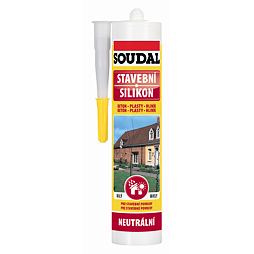 Stavební silikon Soudal, 300ml, transparentní